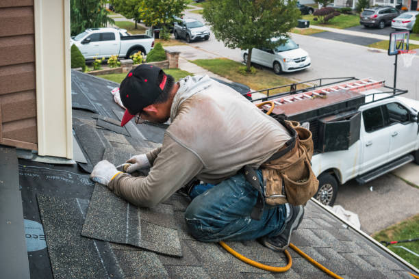 Professional Gutter Installation technician working in Westwood, KY